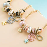Stainless Steel Cat Rainbow Crystal Adjustable Bracelet