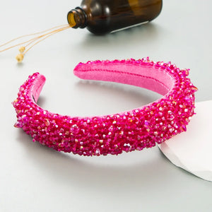 Colorful Beads Sponge Padded Hairband Headband Hair Accessories