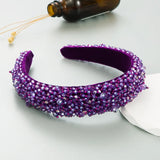 Colorful Beads Sponge Padded Hairband Headband Hair Accessories