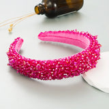 Colorful Beads Sponge Padded Hairband Headband Hair Accessories