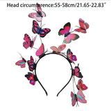 Colorful Butterfly Fairy Fascinator Headband for Women Girls