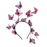 Colorful Butterfly Fairy Fascinator Headband for Women Girls