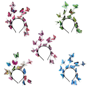 Colorful Butterfly Fairy Fascinator Headband for Women Girls