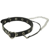 Women Punk Waist Belt Metal Circle Ring Heart Buckle Leather Hip hop Waistband