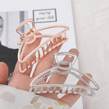 Geometric Hair Claw Clamp Metal Hair Crab Moon Shape Hair Clip