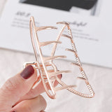 Geometric Hair Claw Clamp Metal Hair Crab Moon Shape Hair Clip