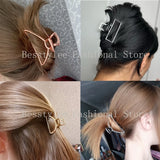 Geometric Hair Claw Clamp Metal Hair Crab Moon Shape Hair Clip