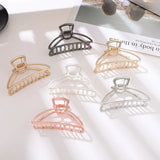 Geometric Hair Claw Clamp Metal Hair Crab Moon Shape Hair Clip