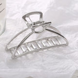 Geometric Hair Claw Clamp Metal Hair Crab Moon Shape Hair Clip