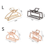 Geometric Hair Claw Clamp Metal Hair Crab Moon Shape Hair Clip