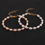Pink Purple Baroque Pearl Bangle Wedding Jewelry