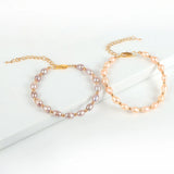 Pink Purple Baroque Pearl Bangle Wedding Jewelry