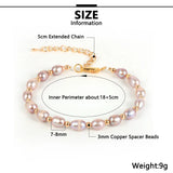 Pink Purple Baroque Pearl Bangle Wedding Jewelry