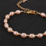 Pink Purple Baroque Pearl Bangle Wedding Jewelry