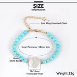 Crystal Fluorite Bracelet with Baroque Pearl Charm