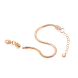 Stainless Steel Slider Charms Bracelet Snake Chain 3mm