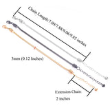 Stainless Steel Slider Charms Bracelet Snake Chain 3mm