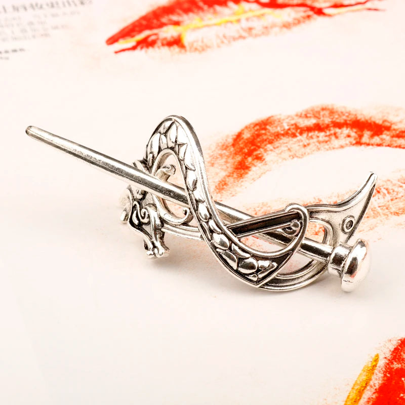 Vintage Dragon Head Hairpin Hair Stick Headdress Hair Clip Slide Hair Pin