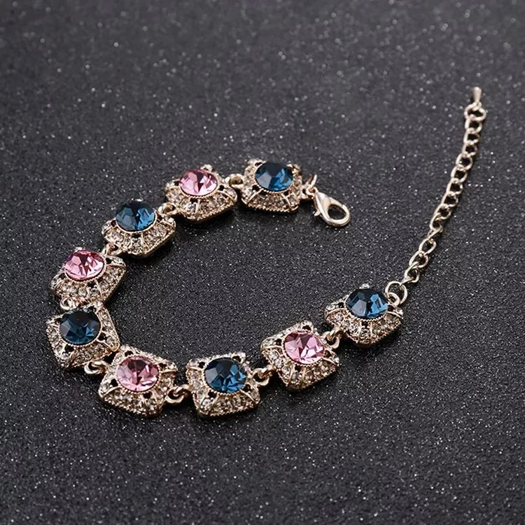 Glitter Rhinestone Bracelet Wedding Party Jewelry Bangle Chain
