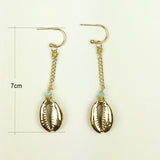 Bohemian Cowrie Shell Earrings Sea Shell Oorbellen Boucle D'Oreille