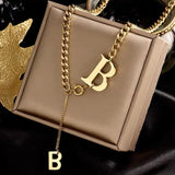 Women Pendant Cord Chokers Thick Chain Necklaces Titanium Stainless Steel