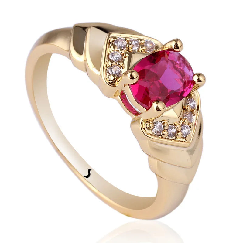 Women Ring 5x7mm Oval Stone Jewelry Sizes Ideal Gift