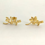 Custom Name Earring 925 Sterling Silver Studs