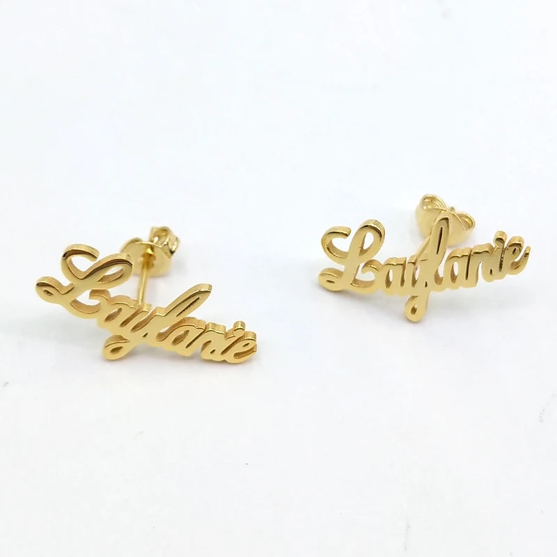 Custom Name Earring 925 Sterling Silver Studs