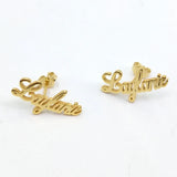 Custom Name Earring 925 Sterling Silver Studs