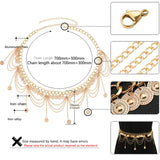 Women Waist Chain Hook Belt with Tassels for Dress Skirt Metal Belts