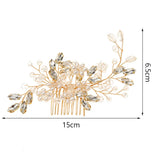 Golden Pearls Wedding Hairpins Hair Clips Crystal Hair Jewelry