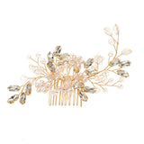 Golden Pearls Wedding Hairpins Hair Clips Crystal Hair Jewelry