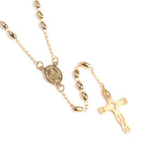 Women Golden Stainless Steel Catholic Rosary Necklace