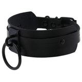 Women Goth Leather Collar Chain Necklace Choker O-ring Sexy Bondage Punk Harness