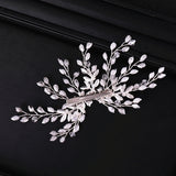 Bridal Rhinestone Hair Clip Wedding Tiara Floral Bride Headwear