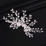 Bridal Rhinestone Hair Clip Wedding Tiara Floral Bride Headwear