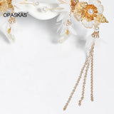 Flower Style Hairpin Retro Element Headdress Fairy Tale Crystal Tassel