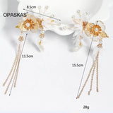 Flower Style Hairpin Retro Element Headdress Fairy Tale Crystal Tassel