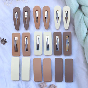 Matte Snap Hair Clip Barrettes No Slip Solid Candy Hair Accessories