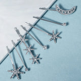 Star Moon Crystal Hairpins Bridal Hair Ornament