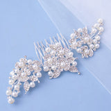 Wedding Hair Comb Rhinestone Pearl Bridal Hair Accessories