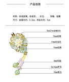 Glass Glazed Flower Hair Claws Ethnic Hairpins Clips Gift for Women
