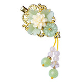 Glass Glazed Flower Hair Claws Ethnic Hairpins Clips Gift for Women