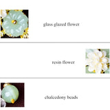 Glass Glazed Flower Hair Claws Ethnic Hairpins Clips Gift for Women