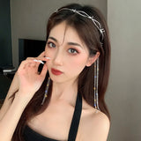 Rhinestone Tassel Headband Hair Band Hair Hoop