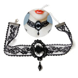 Women Halloween Lace Necklace Decorative Choker Charm Necklace