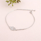 Women Hamsa Crystal Eye Pendant Bracelet Family Gift