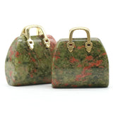 Handbag Shape Stone Ornament Charms Amethysts Rose Quartzs Bead