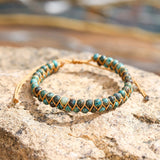 Boho Wrap Bracelets Natural Stone Beads Strand Pearl Jewelry Gift Set