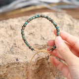 Boho Wrap Bracelets Natural Stone Beads Strand Pearl Jewelry Gift Set
